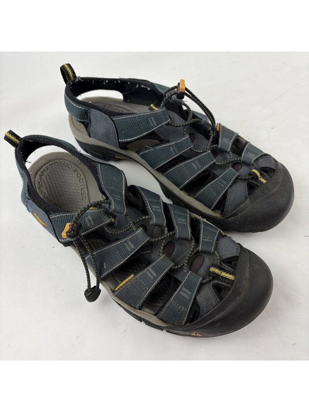 Keen Men's Newport H2 Navy/Medium Gray Drawstring Slingback Hiking Sandal Sz 13